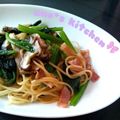 anochi。's cooksnap of when they made きのこ＆ほうれん草❤和風スパゲッティ.