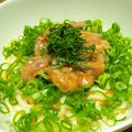 ayusari's cooksnap of when they made とびっこ塩辛卵ぶっかけうどん(温).