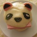 miyuki12's cooksnap of when they made キャラ弁に☆簡単パンダパン.