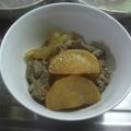 megu238's cooksnap of when they made 大根と牛肉の煮物.
