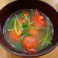 tsmitaka's cooksnap of when they made 中華風★水菜とトマトさっぱりスープ☆簡単.