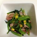 まきＡ's cooksnap of when they made 小松菜とベーコンの醤油バター炒め.