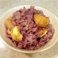 izmic's cooksnap of when they made 黒米入り栗ごはん.