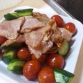natsu1231's cooksnap of when they made キュウリとプチトマトの塩炒め.