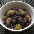 めなよ's cooksnap of when they made さつまいもの黒米炊き込みご飯.