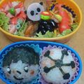 ライリュウ's cooksnap of when they made キャラ弁*彦星&織姫のたなばた弁当.
