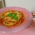 ancipdp's cooksnap of when they made トマトとブラックオリーブのスパゲッティー.