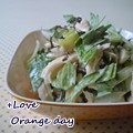 オレンジデイ's cooksnap of when they made セロリ＆ささみの塩昆布和え.