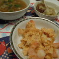 華舞蘭's cooksnap of when they made エビと長ネギの中華風・半熟卵炒め.