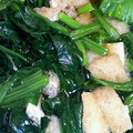 KEYONCE's cooksnap of when they made ほうれん草と油揚げのおひたし(★´3`).