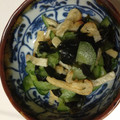 まきＡ's cooksnap of when they made きゅうり&わかめ&油揚げの酢の物.