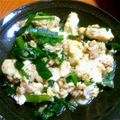 トマトぴょん's cooksnap of when they made ニラ豆腐チャンプルー.