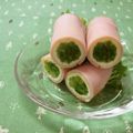 赤い電話's cooksnap of when they made ✿水菜のハムチー巻き✿お弁当にも♪.