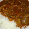 papakong's cooksnap of when they made トマト缶で☆トマトハヤシライス.