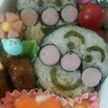 莉亜ママ's cooksnap of when they made あんぱんまんのりまき＊キャラ弁＊.