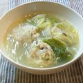 すまいるずんこ's cooksnap of when they made 圧力鍋で時短♪白菜と肉団子と春雨のスープ.