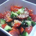 カワックちゃん's cooksnap of when they made 簡単(ﾟДﾟトマトと胡瓜のごまポンサラダ.