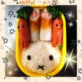 みのんば's cooksnap of when they made 簡単☆ミッフィーお弁当.