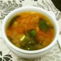 ayumayun's cooksnap of when they made クセになる！？トマトとバジルの冷製スープ.