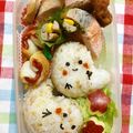 komutatata's cooksnap of when they made ハロウィンのおにぎり弁当（キャラ弁）.