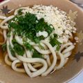 pisutatiyo's cooksnap of when they made 揚げ葱とすりごまで食べる暖かいかけうどん.