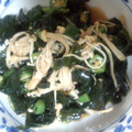 のかぜ's cooksnap of when they made [小鉢]ワカメとオクラとえのき酢物.