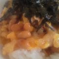 †もかのん†'s cooksnap of when they made ☆★納豆親子丼feat.キムチ★☆.