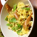 yaosaku's cooksnap of when they made 簡単♪モロッコ豆とウインナー､卵炒め♪.