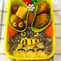 くまのーり's cooksnap of when they made キャラ弁 ミートボールでまっくろくろすけ.