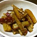 megumage's cooksnap of when they made 便秘解消☆ごぼうとさつまいものキンピラ♪.