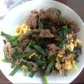 掛水亜梨沙's cooksnap of when they made 豚こまで簡単ニラ玉炒め.