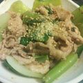 シオミィ's cooksnap of when they made 豚肉とチンゲン菜のからし醤油和え☆.