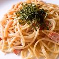 ＊のん♡'s cooksnap of when they made 明太子パスタにベーコンプラス！.