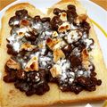 むらさめもんがら's cooksnap of when they made 胡桃・レーズン　ミルキー塩あんトースト.
