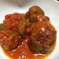 SETSUーRENT's cooksnap of when they made ＊ピーマンの肉つめのトマトソース煮込み＊.