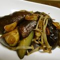 himawari。's cooksnap of when they made 洋風？　なすのにんにくバター醤油炒め.