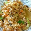 りかとゆいこ's cooksnap of when they made 甘辛牛肉レタスチャーハン.