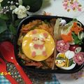 ８児のママきよっぺ's cooksnap of when they made 簡単☆ピンクのパンダちゃん*キャラ弁.