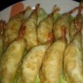 ミニピンママ's cooksnap of when they made 甘えびと鶏挽肉の包み揚げ.