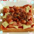 ♡白ネコ♡'s cooksnap of when they made 簡単五分!ピザトースト☆朝食にオススメ♪.
