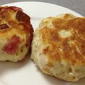 ちはにゃーん's cooksnap of when they made お好み焼粉で☆トリハムチーズのお焼き.