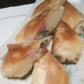 shrimprin's cooksnap of when they made インゲンとベーコンのジャガチー春巻き.