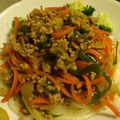しろくまシャシー's cooksnap of when they made 美味！挽肉とピーマンのジャージャーうどん.