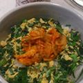 えみち1101's cooksnap of when they made ✿ニラ玉キムチ丼✿.