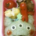 もかゆず's cooksnap of when they made 簡単キャラ弁☆リトルグリーンメン.