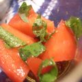 tomokoshiawase's cooksnap of when they made トマトのポン酢マリネ　カレーのお供に.
