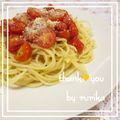 瑠梨佳's cooksnap of when they made 焼きプチトマトのごろりんパスタ.