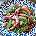 魚沼笹だんご's cooksnap of when they made イカと小松菜のガーリック風味炒め.
