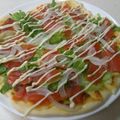 ひよこ犬・８・'s cooksnap of when they made サーモン＆サワークリームのサラダピザ.