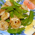 ままみん14's cooksnap of when they made エビとスナップえんどうのつゆマヨ炒め.